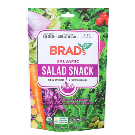 Brad’s Plant Based Organic Salad Snack Balsamic Front