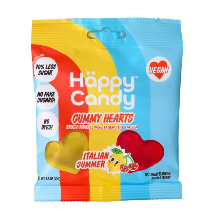 Häppy Candy Vegan Gummy Hearts Italian Summer Front