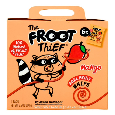Front of The Froot Thief Real Fruit Whip Mango - The Froot Thief, Real Fruit Snacks, Fruit Snacks For Kids
