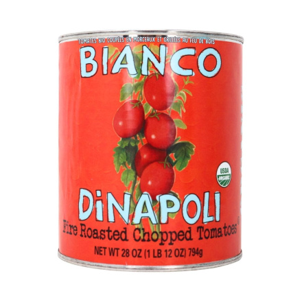 Bianco DiNapoli Organic Fire Roasted Chopped Tomatoes Front