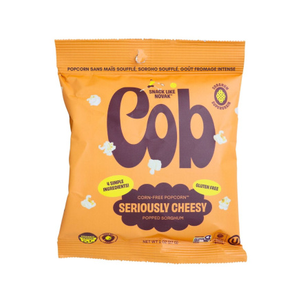 Cob Foods Corn-Free Popcorn Popped Sorghum Seriously Cheesy Front