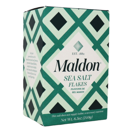 Front of Maldon Sea Salt Flakes