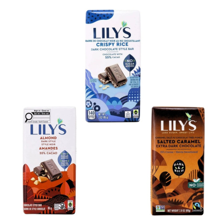 Lily’s No Sugar Added Chocolate Kiss Me Goodnight Dark Collection 