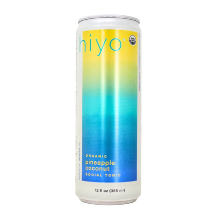 Hiyo Organic Non-Alcoholic Functional Seltzer Pineapple Coconut Front