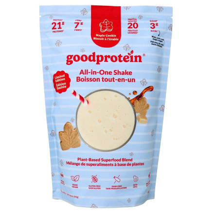 Good Protein All-In-One Shake Plant-Based Superfood Blend Maple Cookie, 440g