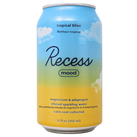 Recess Magnesium Infused Mood Sparkling Water Tropical Bliss Front