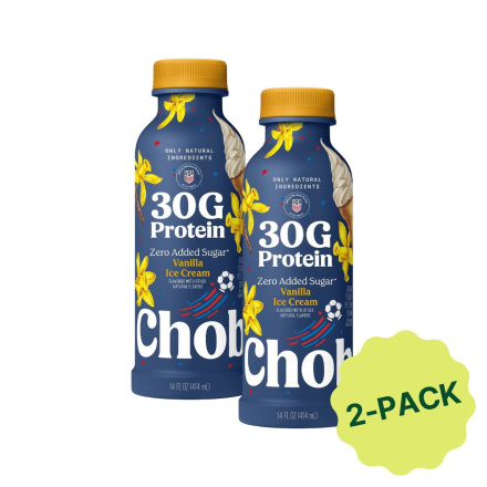 Chobani High Protein Greek Yogurt Drink Vanilla Ice Cream Front