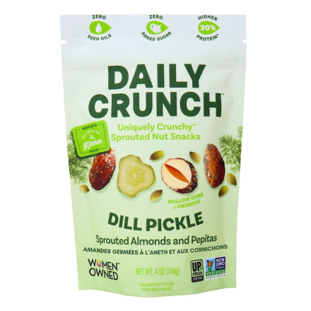 Daily Crunch Sprouted Almonds Dill Pickle Front