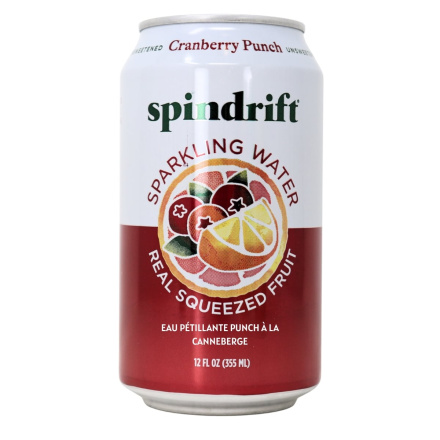 Spindrift Sparkling Water Cranberry Punch Front
