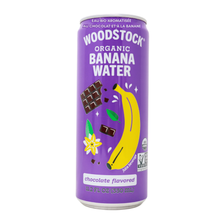 Woodstock Organic Banana Water Chocolate Flavoured Front
