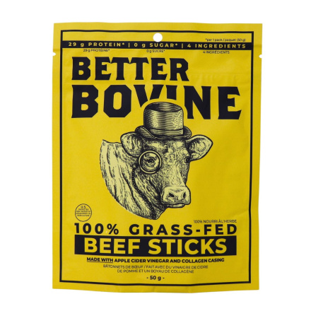 Better Bovine 100% Grass-Fed Beef Sticks Front