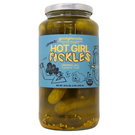 Good Girl Snacks Organic Hot Girl Pickles Original Dill Front