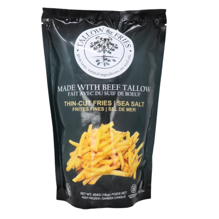 Tallow & Fries Beef Tallow Thin Cut Fries with Sea Salt Front