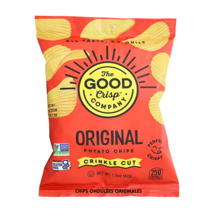 The Good Crisp Company Crinkle Cut Potato Chips Original Front