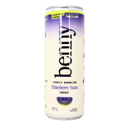Benny Sparkling Yerba Mate Energy Drink Elderberry Yuzu Front
