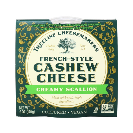 Treeline Non-Dairy French-Style Cashew Cheese Creamy Scallion Front