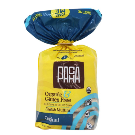 Pacha Organic and Gluten-Free Buckwheat English Muffins Original Front