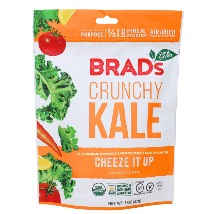 Brad’s Plant Based Organic Crunchy Kale Cheeze It Up Front