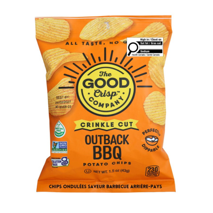 The Good Crisp Company Crinkle Cut Potato Chips Outback BBQ Front