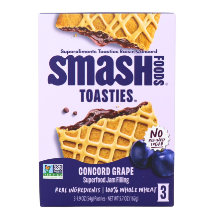 Smash Foods Superfood Toasties Concord Grape Front