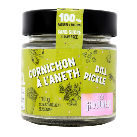 Les Savoureux Sugar-Free Seasoning Dill Pickle Front