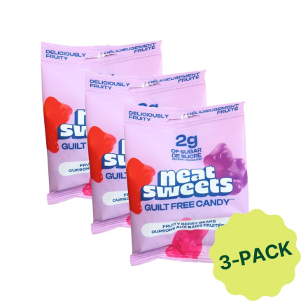 Neat Sweets Low Sugar Candy Fruit Berry Bears Canada Pack
