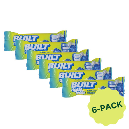 Built Sour Puffs Protein Bar Blue Razz Blast 6-Pack Front