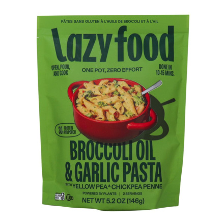 Lazy Food Gluten-Free Broccoli Oil and Garlic Pasta Front
