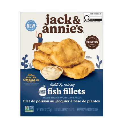Jack & Annie’s Plant-Based Crispy Jackfruit Fish Filets Front
