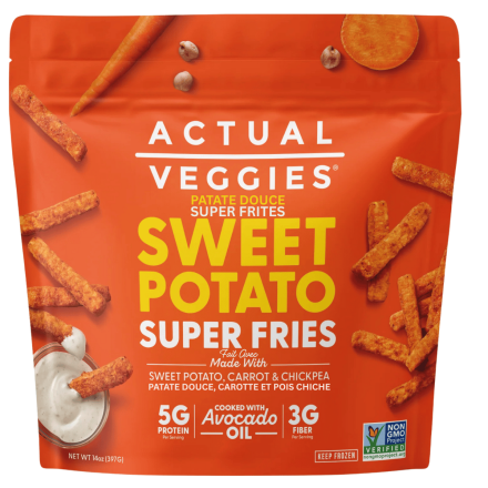 Actual Veggies Super Fries Sweet Potato front