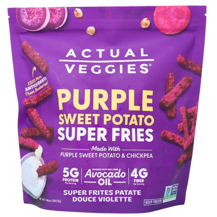 Actual Veggies Super Fries Purple Sweet Potato front