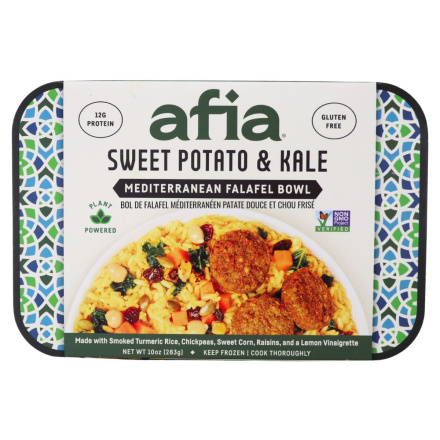 Afia Gluten-Free Mediterranean Falafel Bowl Sweet Potato & Kale Front