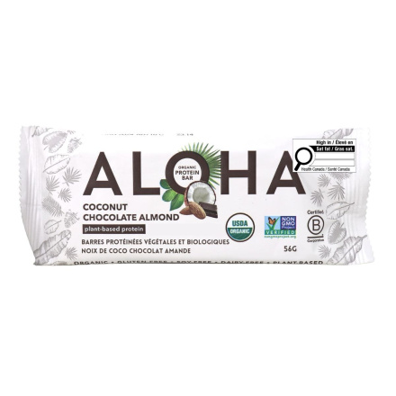 Front of ALOHA Protein Bars Organic Plant-Based Protein Bar Coconut Protein Bar