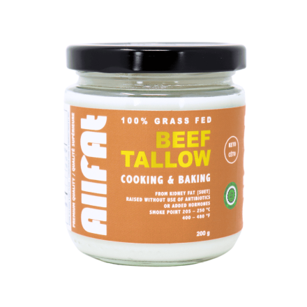 AllFat 100% Grass-Fed Beef Tallow, 200g - Canada Tallow For Cooking & Baking