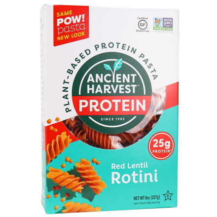 Front of Ancient Harvest Plant-Based Protein Pasta Red Lentil Penne
