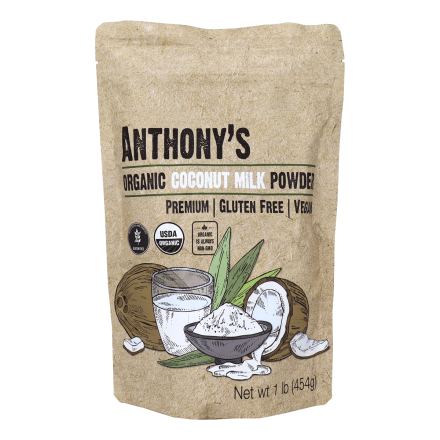 Front of Anthony's Organic Coconut Milk Powder