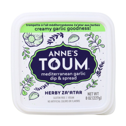 Anne’s Toum Mediterranean Garlic Dip & Spread Herby Za’atar Front