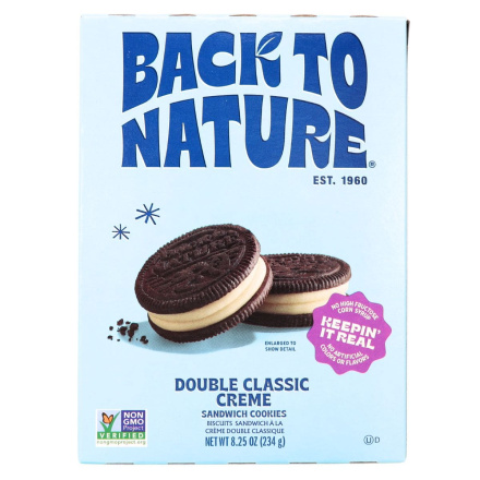 Back to Nature Double Classic Creme Sandwich Cookies Canada Front
