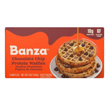 Banza Gluten-Free Protein Waffles Chocolate Chip Canada Front