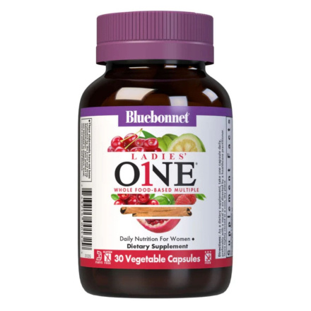 Bluebonnet Ladies One Whole Food-Based Multiple Dietary Supplement, 30 Vegetable Capsules Canada Front