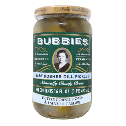 Bubbies Baby Kosher Dill Pickles Front of jar