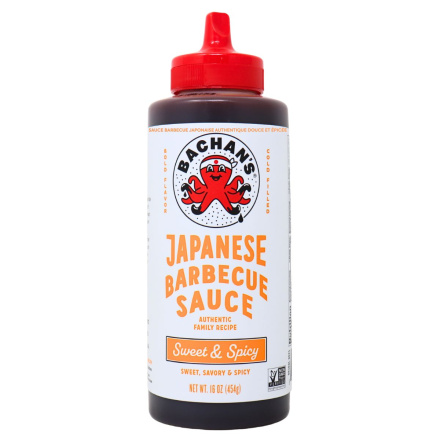 Front of Bachan’s Authentic Japanese Barbecue Sauce Sweet and Spicy - Original Japanese BBQ Sauce - Authentic Japanese Sauce - Asian BBQ Sauce