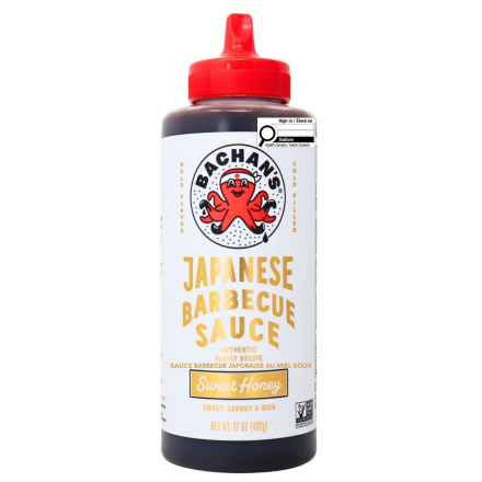 Front of Bachan’s Authentic Japanese Barbecue Sauce Sweet Honey - Bachan Japanese Bbq Sauce - Bachan’s Bbq Sauce Canada - Bachan Honey -Japanese Sauce