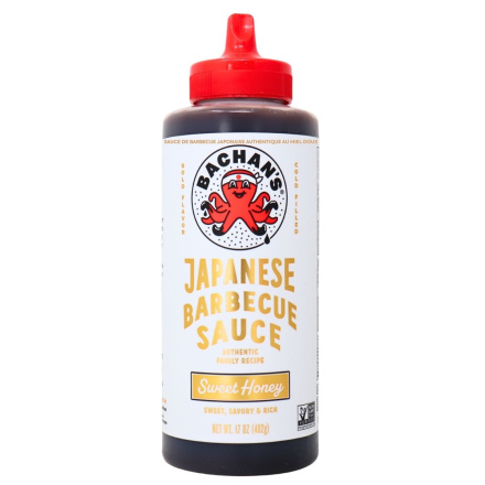 Front of Bachan’s Authentic Japanese Barbecue Sauce Sweet Honey - Bachan Japanese Bbq Sauce - Bachan’s Bbq Sauce Canada - Bachan Honey -Japanese Sauce
