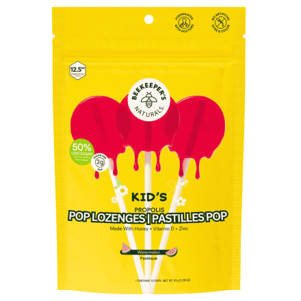 Beekeeper’s Naturals Kid’s Pop Lozenges Watermelon, 93g - 