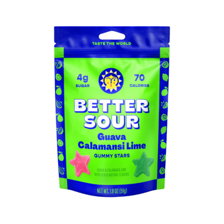 Better Sour Low Sugar Gummy Stars Guava Calamansi Lime Canada Front