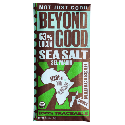 Beyond Good 63% Cocoa Dark Chocolate Sea Salt front