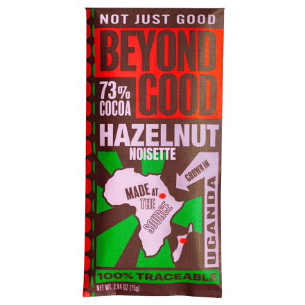 Beyond Good 73% Cocoa Dark Chocolate Salted Hazelnut front