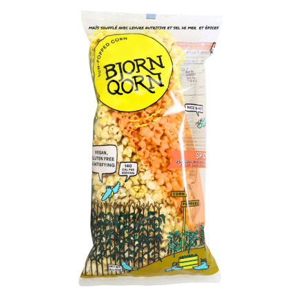 BjornQorn Sun-Popped Popcorn Spicy Canada Front