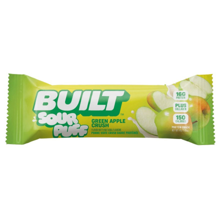 Built Sour Puffs Protein Bar Green Apple Crush Front 